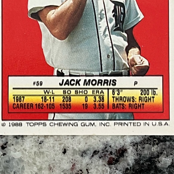 1988 Topps Super Star sticker back Mark McGwire and Jack Morris both with errors - Picture 12 of 12